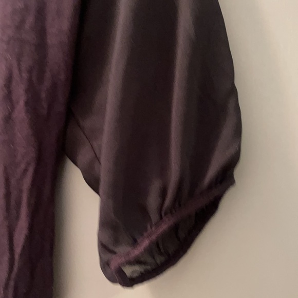 Forever 21 Short sleeve sheer arm slight black bodysuit Smsll petite - Picture 3 of 4